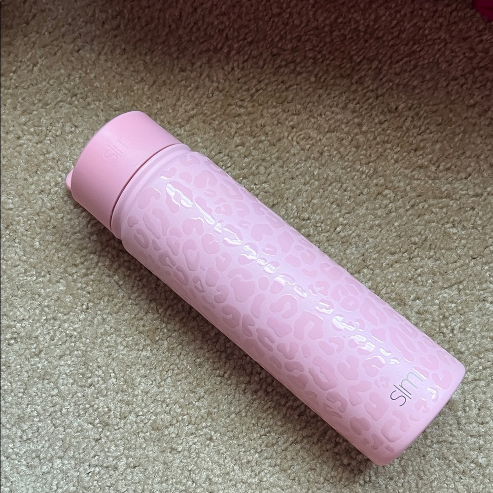 Pink Leopard Print Simple Modern Water Bottle